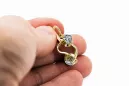 Сережки Вінтаж стиль Циркон 14K Жовте золото vec027y